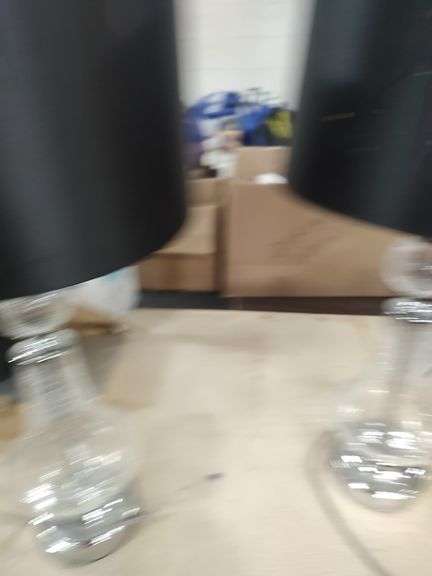 2 TABLE LAMPS WITH SHADES - 26 INCHES TALL