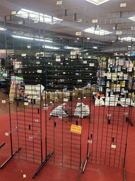 Retail Store Display Grid Wall Racks - Lot of Multiple