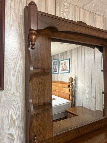 Nine-Drawer Dresser with Mirror and Nightstand