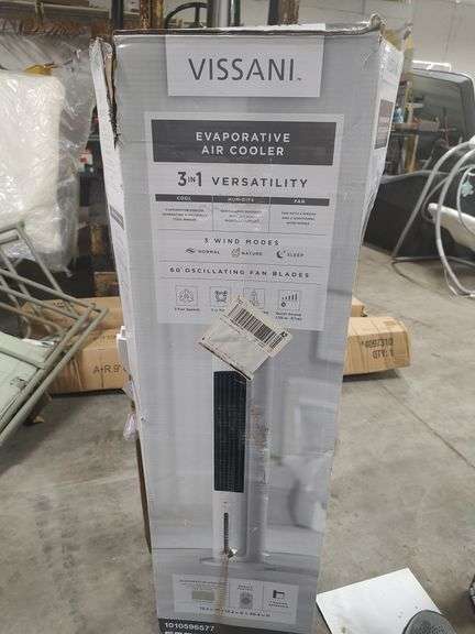 VISSANI 3 IN 1 EVAPORATIVE AIR COOLER WITH COOL HUMIDIFY AND FAN