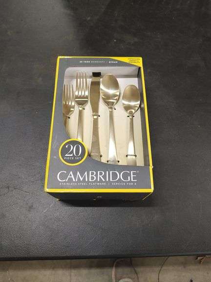NEW - CAMBRIDGE 20 PIECE STAINLESS STEEL FLATWARE SET image