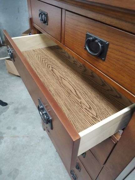 7 DRAWER CHEST MATCHES LOT 86 - 39X18X56 - HAS ONE BLEMISH ON TOP