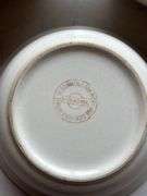 Set of 5 Porcelain Bowls with Brown Trim - Made in China