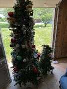 Assorted Decorated Christmas Trees with Ornaments