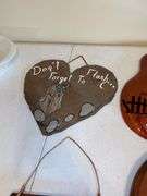 Mixed Home Decor Lot: Mirror, Clock, and Wall Hangings