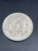 FIVE MORGAN SILVER DOLLARS