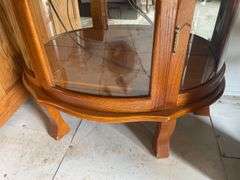Curved Glass Display Cabinet with Lighting