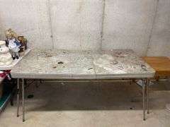 Folding Table with Metal Legs
