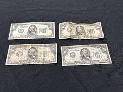 Four 1934 Series $50 Federal Reserve Notes
