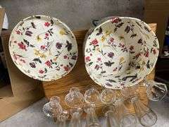 Assorted Glassware Lot: Drinking Glasses and Dessert Bowls