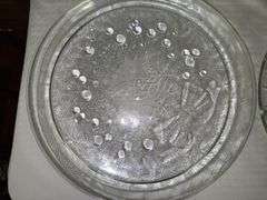 Set of Three Glass Serving Platters