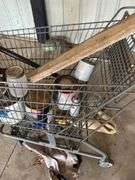 Shopping Cart with Paint Cans and Tools