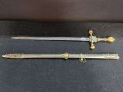 Ornate Decorative Sword with Scabbard