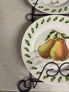 Decorative Fruit Plate Trio with Metal Display Stand