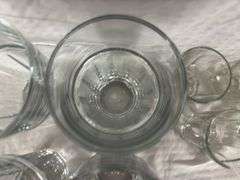 Set of 9 Glass Drinking Glasses