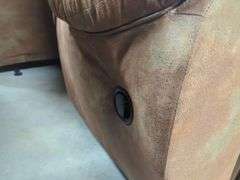 Brown Three-Seat Reclining Sofa