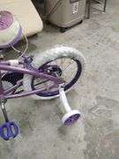 GIRLS 16 INCH HUFFY MAJOR FLIRT BICYCLE WITH TRAINING WHEELS