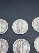 TWELVE MERCURY DIMES
