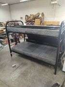 TWIN OVER TWIN BUNK BEDS WITH BUILT IN LADDER IN EACH END WITH TOP SAFETY RAILS - MATTRESSES WILL BE GIVEN TO BUYER IF WANTED