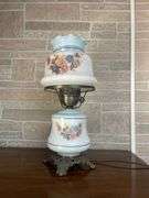 Floral Glass Table Lamp
