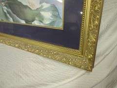 Framed Floral Watercolor Painting