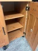 Rolling Craft Storage Cabinet with Shelves