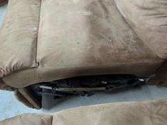 Brown Three-Seat Reclining Sofa