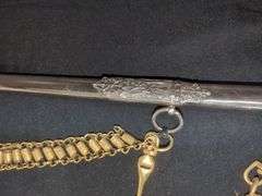 Knights Templar Ceremonial Sword with Belt and Chain
