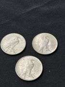 Three 1923 United States Peace Silver Dollars