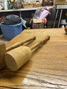 Wooden Kitchen Utensils: Meat Tenderizer, Masher, and Rolling Pin