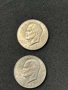 Two 1971 Eisenhower One Dollar Coins