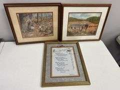 Framed Nature Prints and Poem