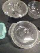 PYREX AND ANCHOR MIXING BOWLS AND ETC