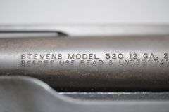 Stevens Model 320 Pump Action 12 Gauge Shotgun,