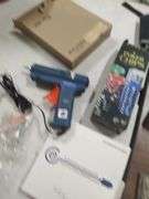 DOMINO'S - POKER CHIPS - GLUE GUN AND ETC