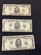 Lot of Ten $5 United States Silver Certificate Notes