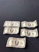 Lot of Five $10 Bills - US Currency