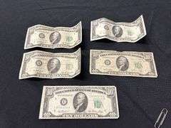 Group of Ten Dollar Bills