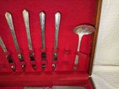 Silverware Set in Wood Case