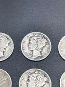 TWELVE MERCURY DIMES