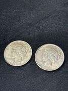 Three 1922 United States Peace Silver Dollars