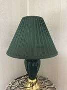 Accent Lamp with Green Shade & Side Table