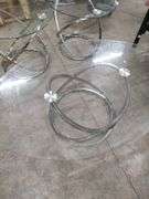 RETRO STYLE GLASS TOP COFFEE TABLE AND 2 MATCHING END TABLES