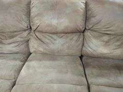 Brown Three-Seat Reclining Sofa