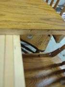 Extendable Round Wood Dining Table with Six Chairs