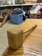Wooden Kitchen Utensils: Meat Tenderizer, Masher, and Rolling Pin