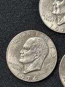 1974 Eisenhower "Ike" Silver Dollar Coins - Lot of 3