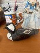 Eclectic Home Decor Collection: Teddy Bear Lamp, Figurine, and More