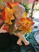 Assorted Home Decor: Vase, Candle, Dish, Angel Planter, & More
