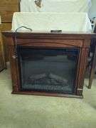 Wood Electric Fireplace with Remote
